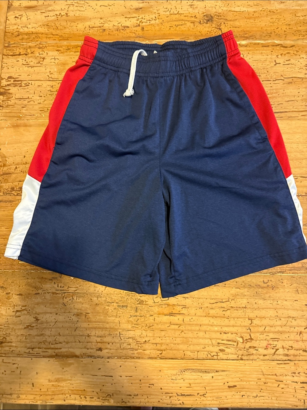Fila Boys M Navy Shorts with Red & White Side Panels